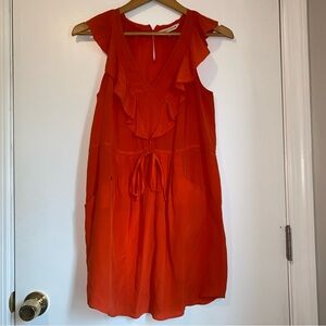 Rebecca Taylor Bold Orange Dress
